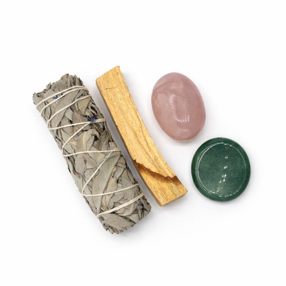 Sage Bundle with Crystals Set